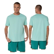 ASICS TEE SHIRT Silver Ss Oasis Green