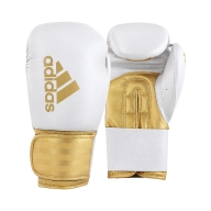 ADIDAS GANT BOXE HYBRID 100 BLANC/OR 