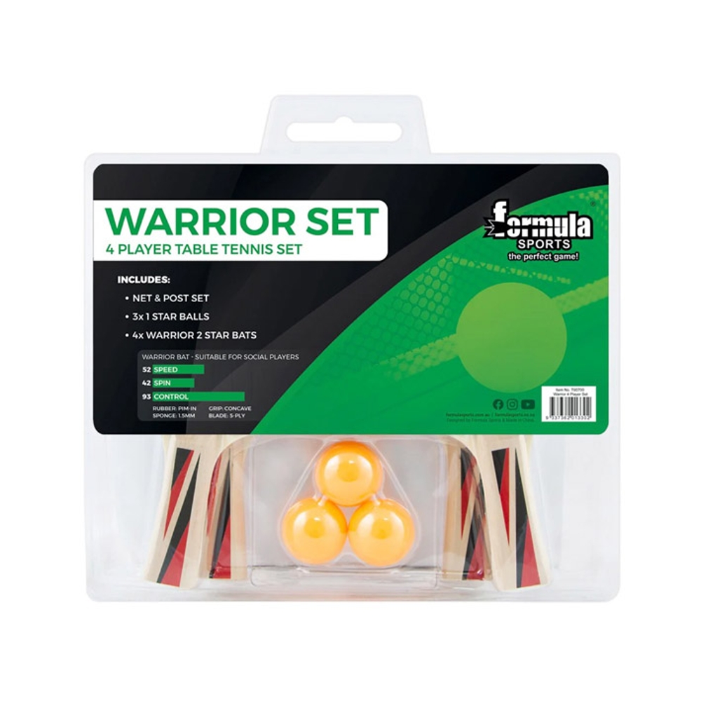 FORMULA-RAQUETTE PP Warrior 4 Player Set - FORMULA-RAQUETTE PP Warrior 4 Player Set