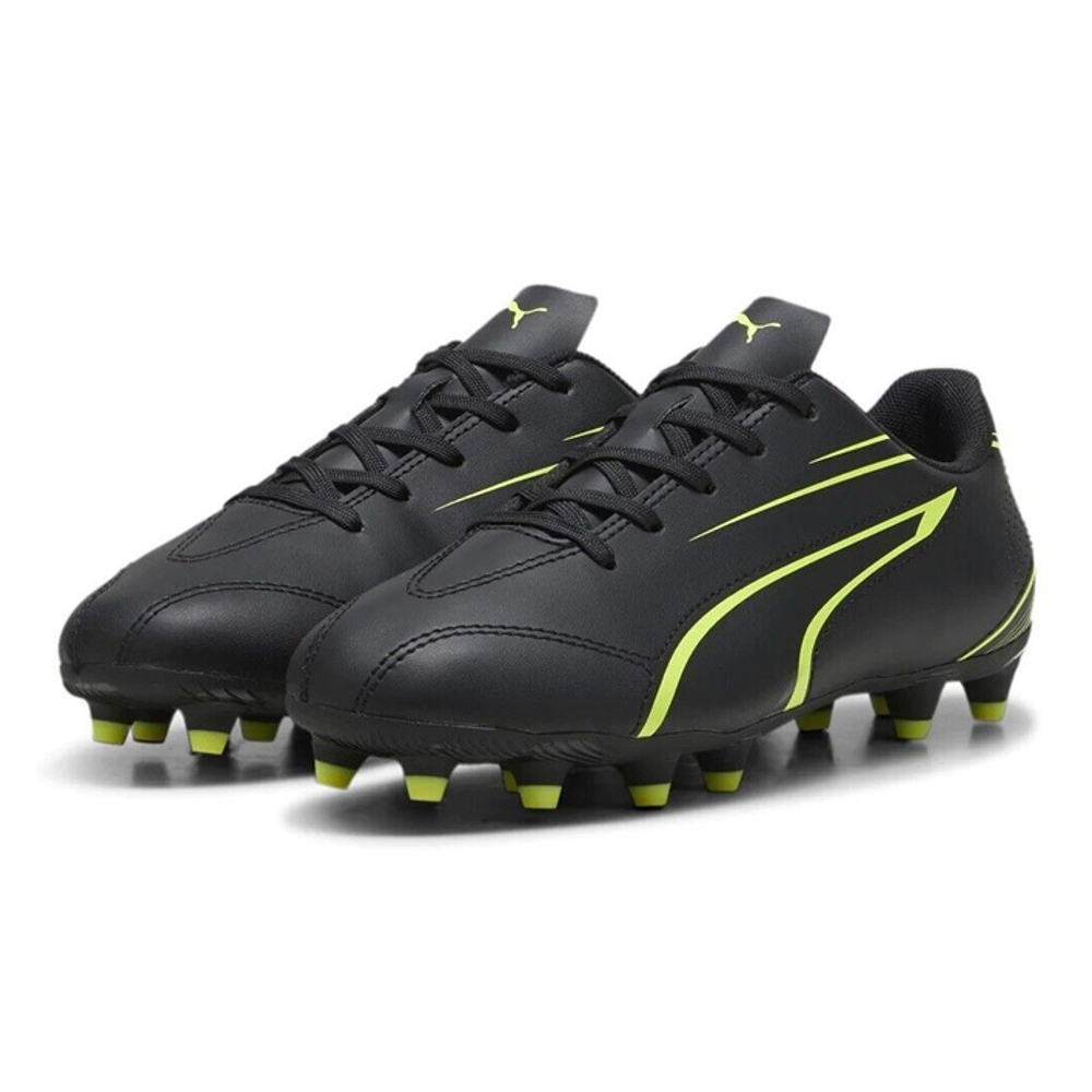 PUMA CHAUSSURE Vitoria Fg/Ag Jr Black-Electric Lim - PUMA24-CHAUSSURE Vitoria Fg/Ag Jr Black-Electric Lim T35,5