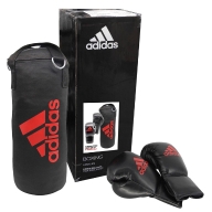 ADI23-SET DE BOXE JUNIOR NOIR/ROUGE