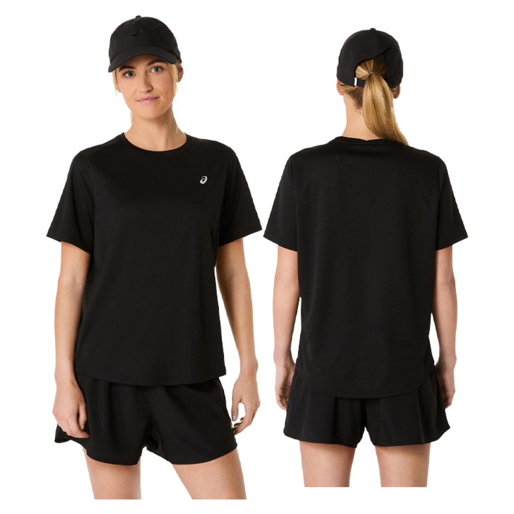ASICS TEE SHIRT Silver Ss Performance Black
