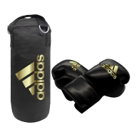 ADI23-SET DE BOXE JUNIOR NOIR/OR
