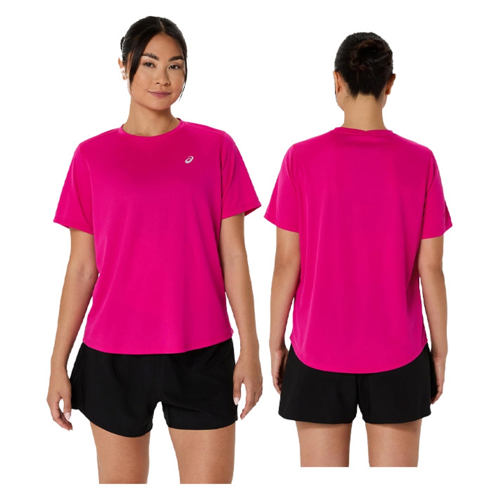 ASICS TEE SHIRT Silver Ss Pink Rave